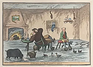 Comforts of an Irish Fishing Lodge by Thomas McLean|Thomas Rowlandson|Henry William Bunbury