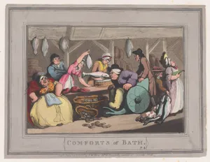 Comforts of Bath, Plate 4 by Thomas Rowlandson|S. W. Fores