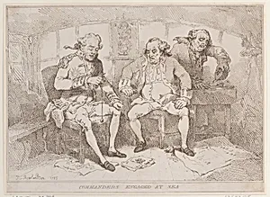 Commanders Engaged at Sea by Thomas Rowlandson