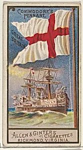 Commodore's Pennant, Great Britain, from the Naval Flags series (N17) for Allen & Ginter Cigarettes Brands by Allen & Ginter
