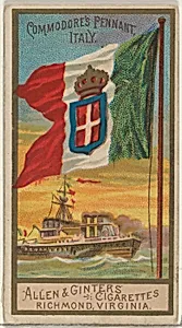 Commodore's Pennant, Italy, from the Naval Flags series (N17) for Allen & Ginter Cigarettes Brands by Allen & Ginter