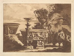 Composition with the Medici Vase, from Recueil de Compositions par Lagrenée Le Jeune (Collection of Compositions by Lagrenée the Younger)