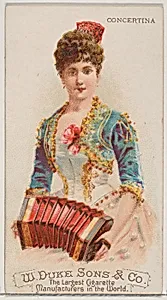 Concertina, from the Musical Instruments series (N82) for Duke brand cigarettes by W. Duke, Sons & Co.|Schumacher & Ettlinger
