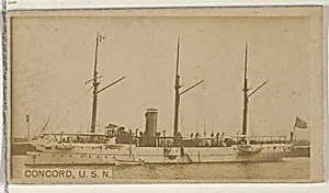 Concord, U.S.N., from the Famous Ships series (N50) for Virginia Brights Cigarettes by Allen & Ginter