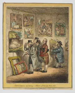 Connoisseurs Examining a Collection of George Morland's