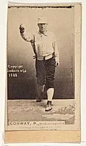 Conway, Pitcher, Indianapolis, from the Old Judge series (N172) for Old Judge Cigarettes by Goodwin & Company