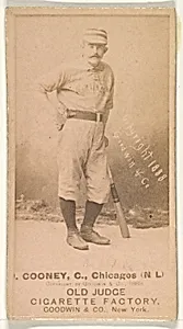 Cooney, Catcher, Chicago, from the Old Judge series (N172) for Old Judge Cigarettes by Goodwin & Company