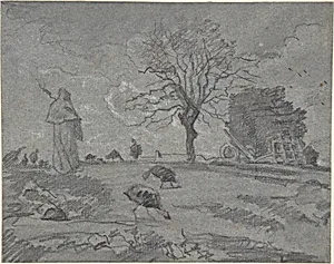 Copy of a painting entitled "L'Automne," by J.F. Millet by Alfred-Ernest Robaut