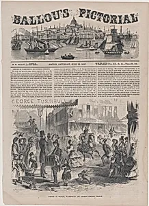 Corner of Winter, Washington and Summer Streets, Boston (Ballou's Pictorial Drawing Room Companion, Vol. XII) by Winslow Homer|Charles F. Damoreau