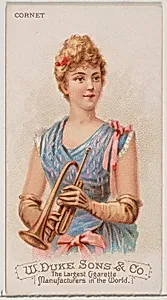 Cornet, from the Musical Instruments series (N82) for Duke brand cigarettes by W. Duke, Sons & Co.|Schumacher & Ettlinger