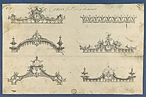 Cornices for Beds or Windows, in Chippendale Drawings, Vol. I by Thomas Chippendale