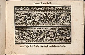 Corona delle Nobile et Virtuose Donne, Libro Terzo, page 9 (recto) by Alessandro de' Vecchi|Cesare Vecellio