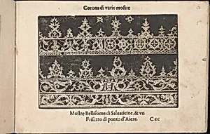 Corona delle Nobile et Virtuose Donne, Libro Terzo, page 13 (recto) by Alessandro de' Vecchi|Cesare Vecellio
