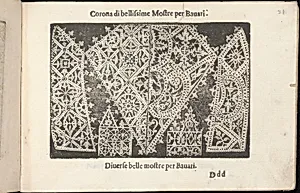 Corona delle Nobile et Virtuose Donne, Libro Terzo, page 21 (recto) by Alessandro de' Vecchi|Cesare Vecellio