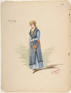 Costume Design for "Andrey" [a]; Descriptive sheet of Accessories [b]