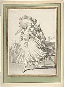 Costume Drawing: Lady and Gentleman Dancing