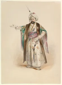 Costume Study for Bassa Selim in the "Abduction from the Seraglio" by W.A. Mozart
