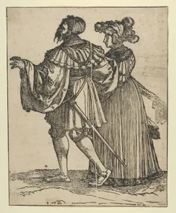 Couple Walking to the Left (VI), from The Wedding Dancers (restrike)