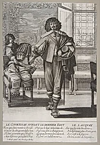 Courtier Following Edict Against Superfluity in Dress by Abraham Bosse|Jean I Leblond