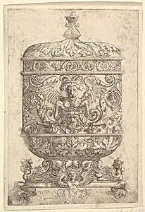 Covered Goblet with Grotesques on a White Background by Albrecht Altdorfer