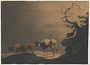 Cows and a Goat in a Landscape