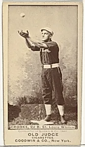 Crooks, 2nd Base, St. Louis Whites, from the Old Judge series (N172) for Old Judge Cigarettes by Goodwin & Company