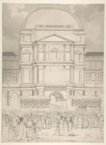 Crowd in Front of the Tuileries Palace During the Wedding of Napoleon to Marie-Louise of Austria