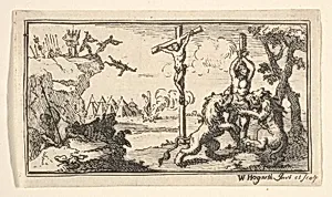 Crucifixion, etc. (John Beaver, Roman Military Punishments, 1725) by William Hogarth|John Beaver