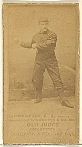 Cunningham, Pitcher, Baltimore Orioles, from the Old Judge series (N172) for Old Judge Cigarettes by Goodwin & Company