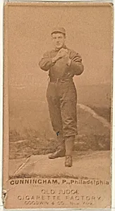 Cunningham, Pitcher, Philadelphia, from the Old Judge series (N172) for Old Judge Cigarettes by Goodwin & Company