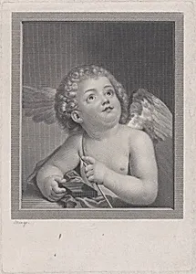 Cupid feeling the point of an arrow