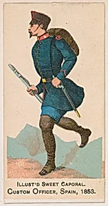 Custom Officer, Spain, 1853, from the Military Series (N224) issued by Kinney Tobacco Company to promote Sweet Caporal Cigarettes by Kinney Brothers Tobacco Company