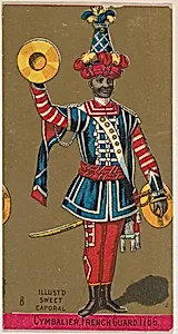 Cymbalier, French Guard, 1786, from the Military Series (N224) issued by Kinney Tobacco Company to promote Sweet Caporal Cigarettes by Kinney Brothers Tobacco Company