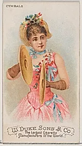 Cymbals, from the Musical Instruments series (N82) for Duke brand cigarettes by W. Duke, Sons & Co.|Schumacher & Ettlinger
