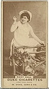 Daisy Hall, from the Actors and Actresses series (N145-7) issued by Duke Sons & Co. to promote Duke Cigarettes by W. Duke, Sons & Co.