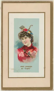 Daisy Murdoch as "Cupid" from the Fancy Dress Ball Costumes series (N107) to promote Honest Long Cut Tobacco manufactured by W. Duke Sons & Co.
