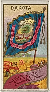 Dakota, from Flags of the States and Territories (N11) for Allen & Ginter Cigarettes Brands by Allen & Ginter