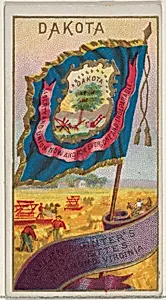 Dakota, from Flags of the States and Territories (N11) for Allen & Ginter Cigarettes Brands by Allen & Ginter