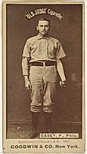 Dan Casey, Pitcher, Philadelphia, from the Old Judge series (N172) for Old Judge Cigarettes by Goodwin & Company