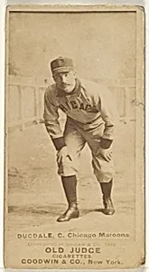 Dan Dugdale, Catcher, Chicago Maroons, from the Old Judge series (N172) for Old Judge Cigarettes by Goodwin & Company