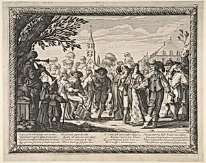 Dance on the Village Square by Abraham Bosse|Jean I Leblond