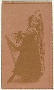 [Dancer holding up veil], from the Actors and Actresses series (N145-8) issued by Duke Sons & Co. to promote Duke Cigarettes by W. Duke, Sons & Co.|American Tobacco Company