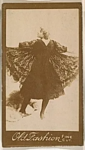 Dancer with lace skirt, from the Actresses series (N664) promoting Old Fashion Fine Cut Tobacco