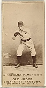 Daniel Joseph "Dan" Minnehan, Right Field, Minneapolis, from the Old Judge series (N172) for Old Judge Cigarettes by Goodwin & Company