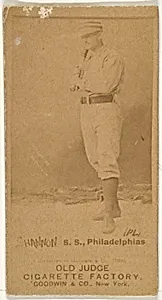 Daniel Webster "Dan" Shannon, Shortstop, Philadelphia, from the Old Judge series (N172) for Old Judge Cigarettes by Goodwin & Company