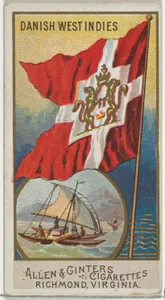 Danish West Indies, from Flags of All Nations, Series 2 (N10) for Allen & Ginter Cigarettes Brands