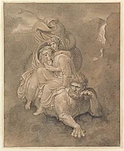 Dante and Virgil on the back of Geryon