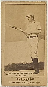 Darby O'Brien, Left Field, Brooklyn Bridegrooms, from the Old Judge series (N172) for Old Judge Cigarettes by Goodwin & Company