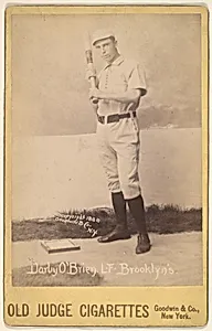 Darby O'Brien, Left Field, Brooklyn, from the series Old Judge Cigarettes by Goodwin & Company
