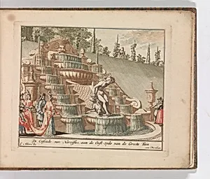 'De Cascade van Narcissus, aan de Oost-zyde van de Groote Tuin', in: Tooneel Der Voornaamste Nederlands Huizen, En Lust Hoven, Naar T Leven Afgebeeld by Lorenz Scherm|Carel Allard
